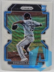 2022 Panini Prizm White Wave #102 Edward Cabrera RC Miami Marlins